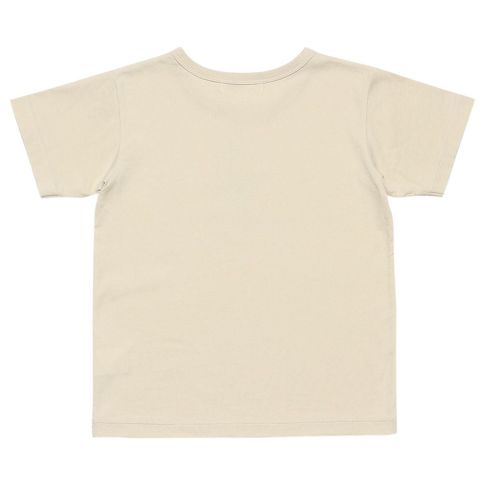 100 % cotton Dinosaur & Skebo Proper Animal Series T -shirt Beige back