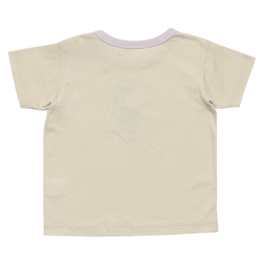 Baby size 100 % cotton Dinosaur & Skeeper Print Animal Series T -shirt Beige back