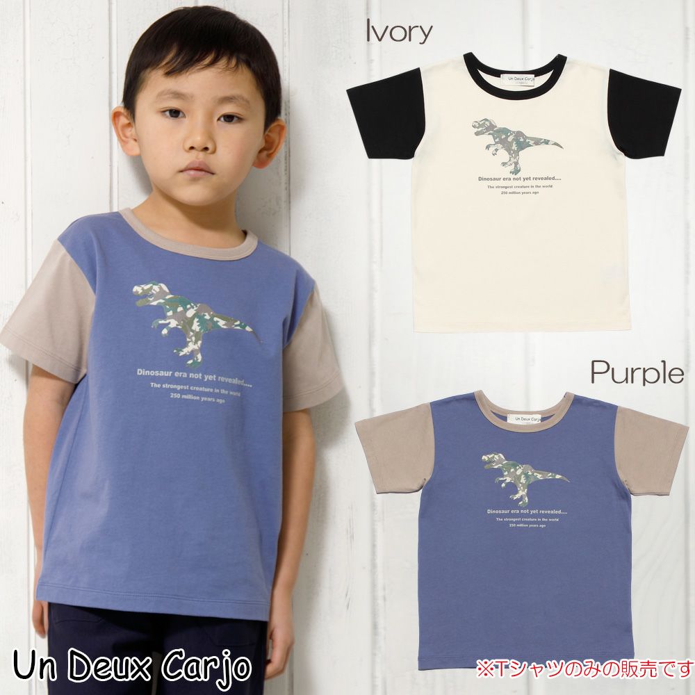 100 % cotton camouflage pattern dinosaur print animal series T -shirt  MainImage