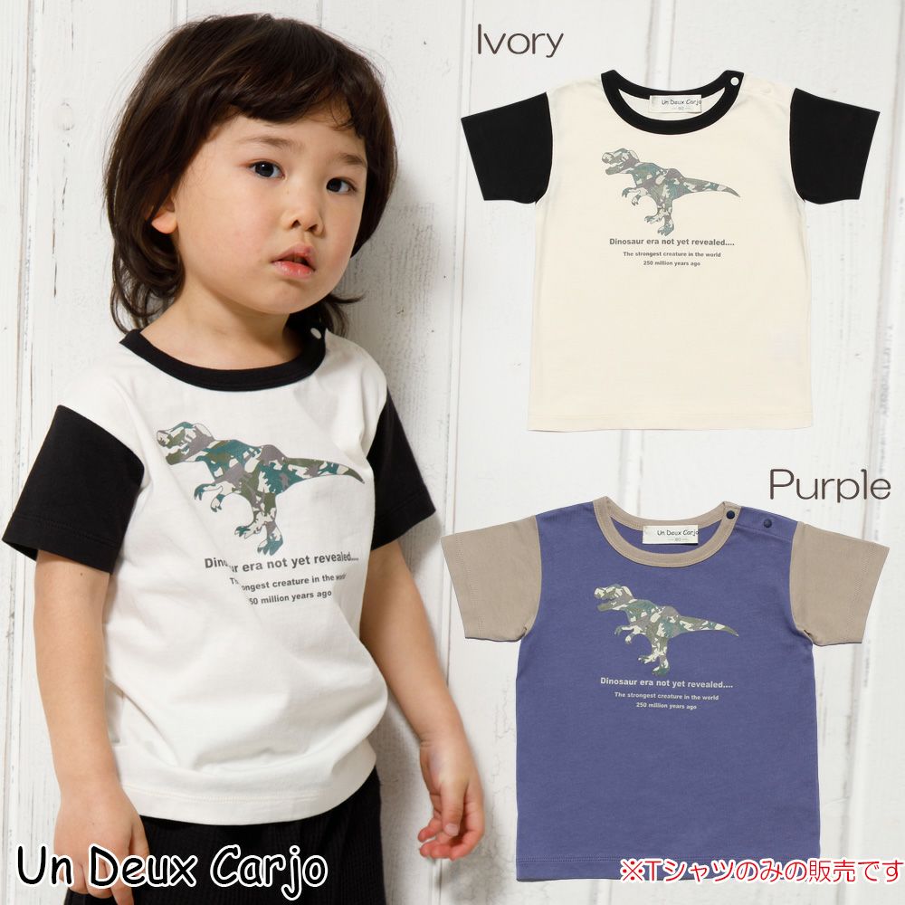 Baby size 100 % cotton camouflage dinosaur print animal series T -shirt  MainImage