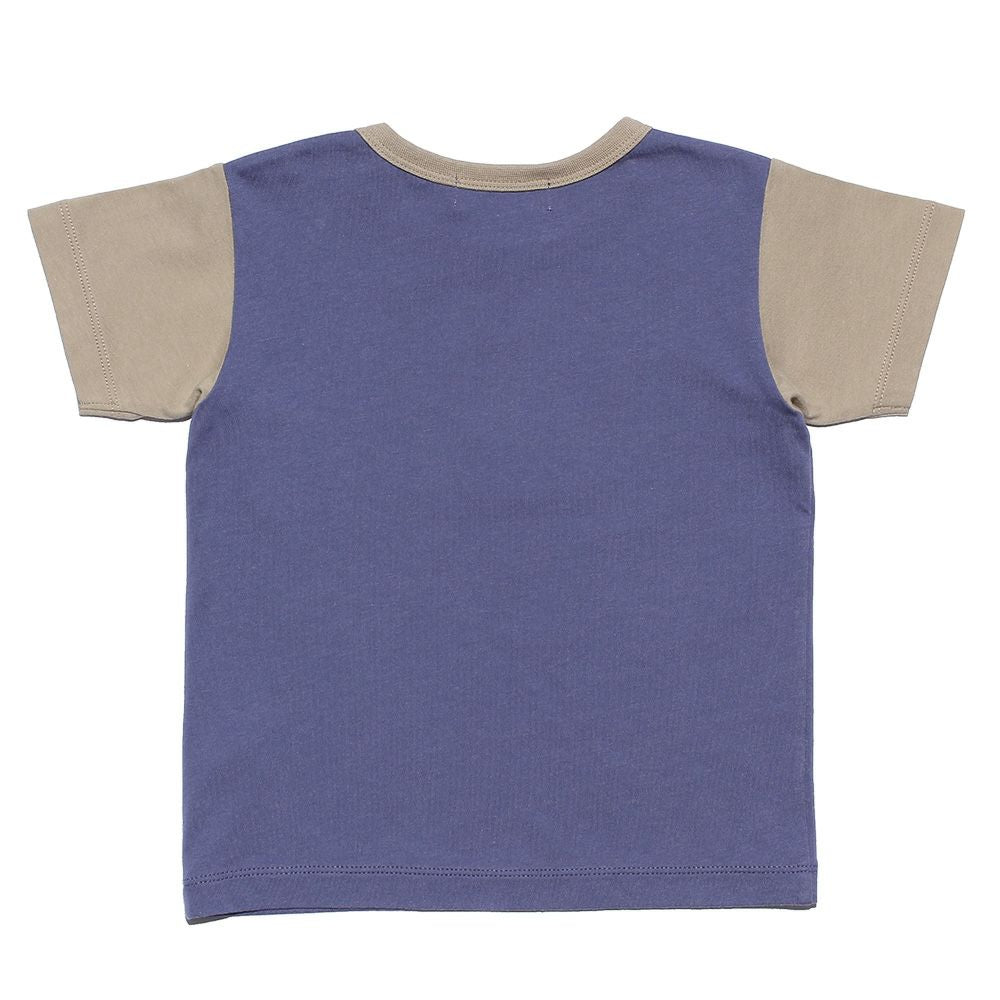 Baby size 100 % cotton camouflage dinosaur print animal series T -shirt Purple back