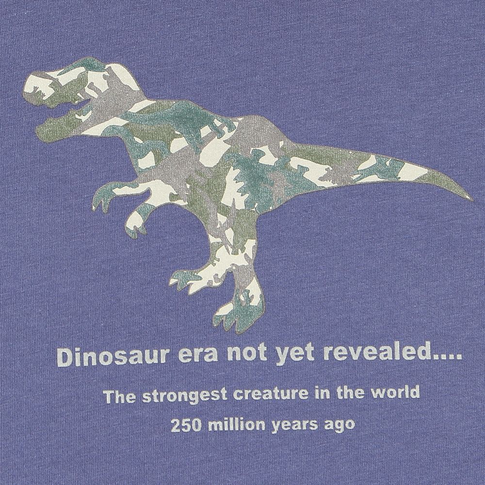 Baby size 100 % cotton camouflage dinosaur print animal series T -shirt Purple Design point 1
