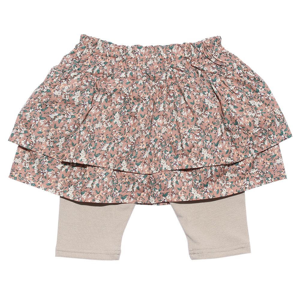 Baby size floral with ribbon knee-length scats Pink back