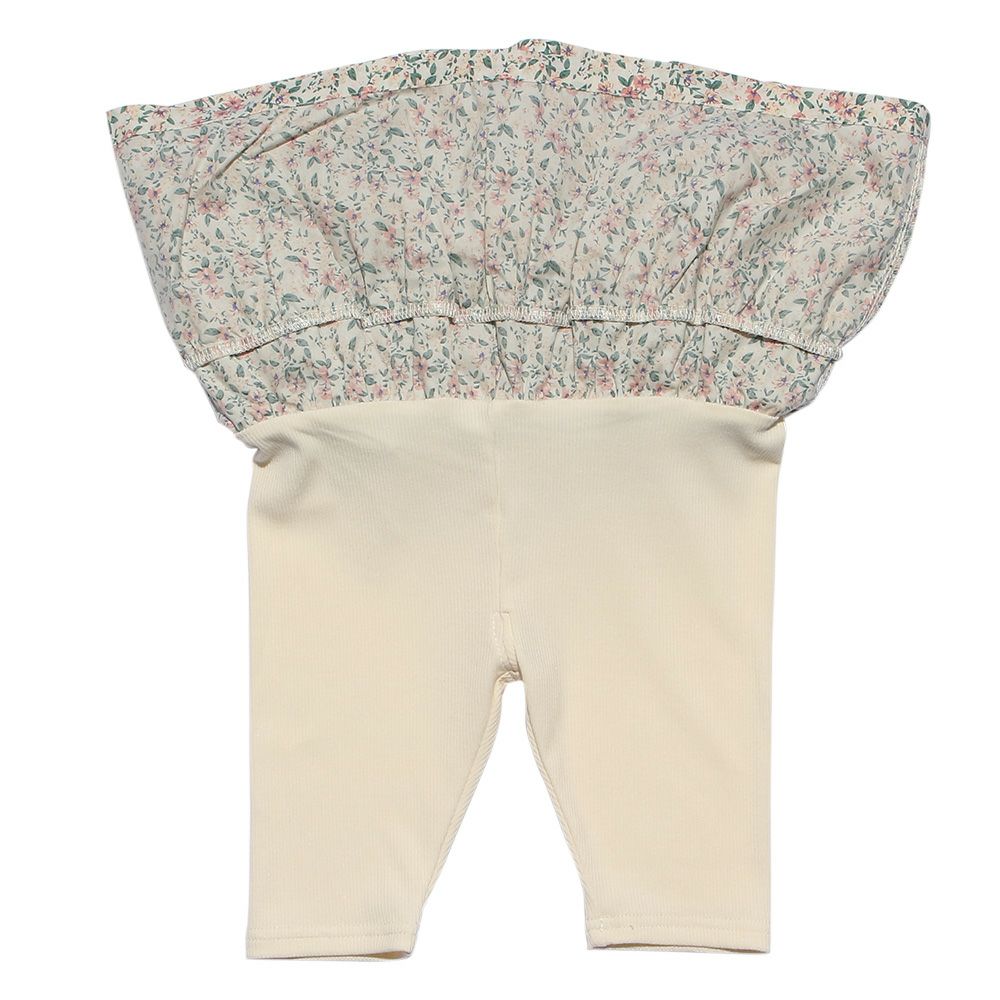 Baby size floral with ribbon knee-length scats Off White Design point 2