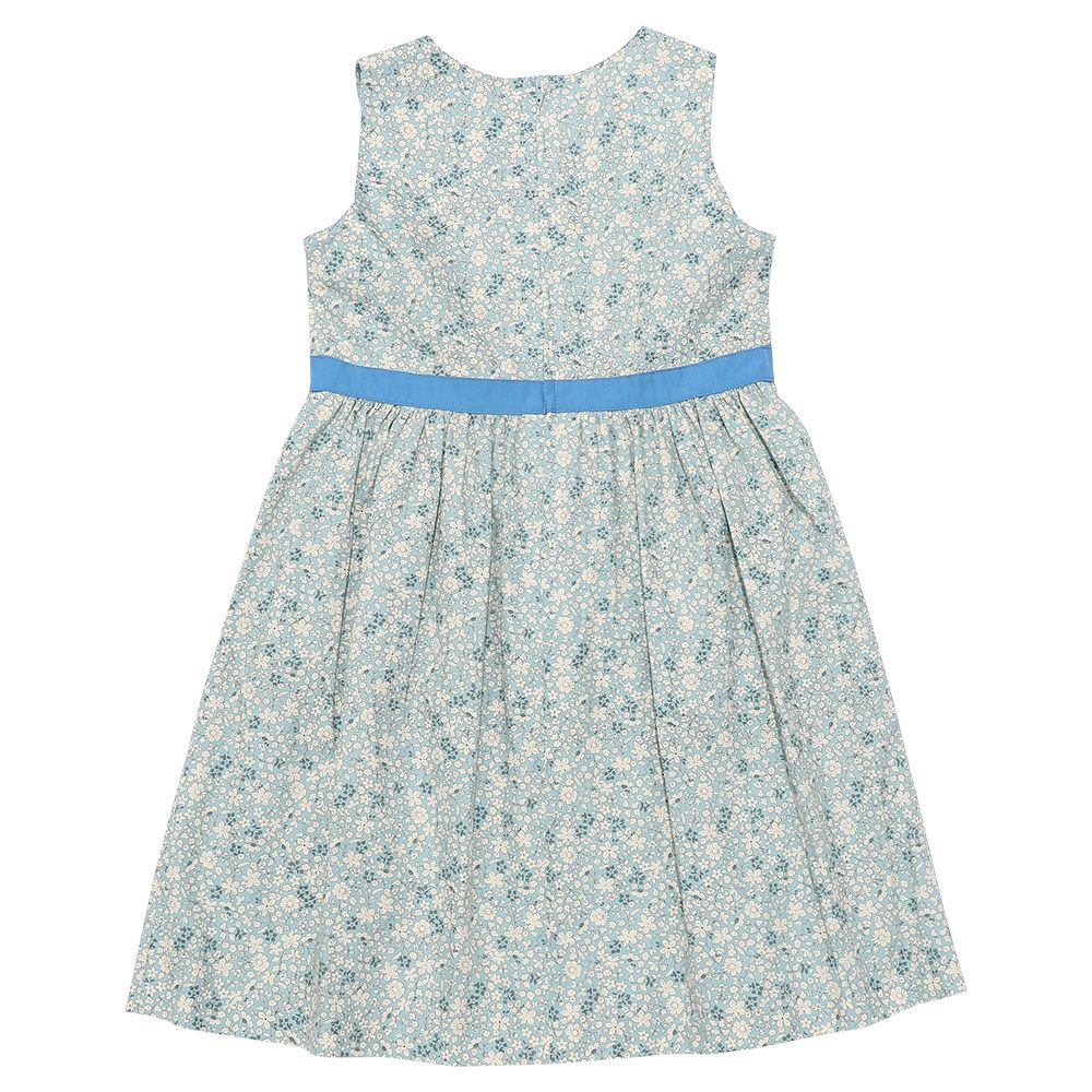 Baby & Kids size Made in Japan 100 % cotton floral dress Blue back