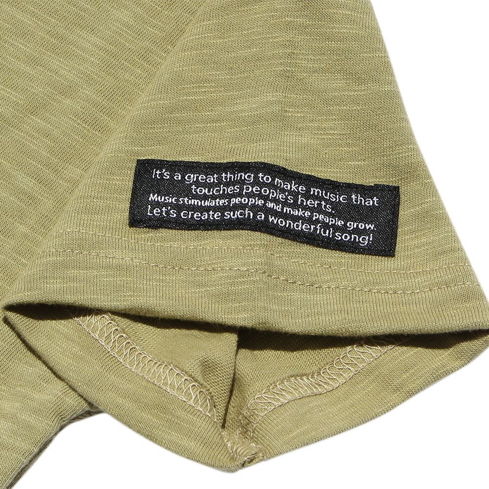 Children's clothing boy 100 % cotton logo print loose silhouette T -shirt green (08) Design point 2