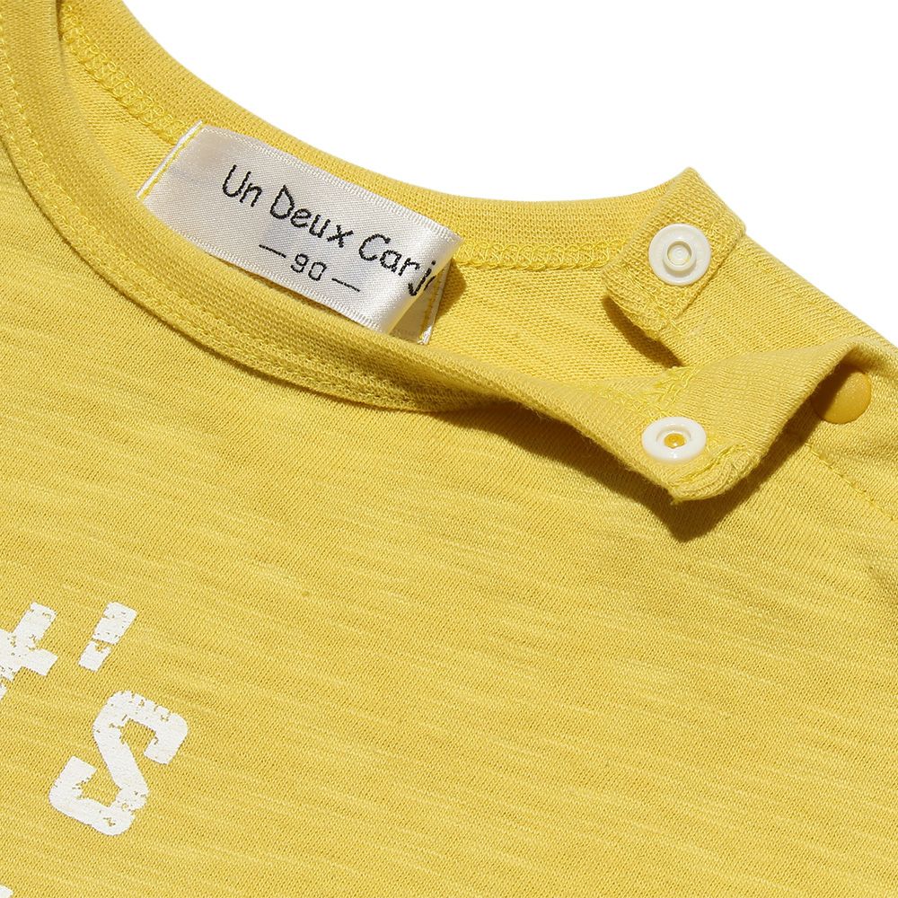 Baby Clothes Boy Boy Baby Size 100 % Cotton Logo Print Low Silhouette T -shirt Yellow (04) Design Point 2