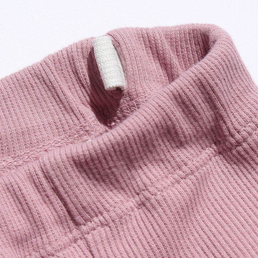 Baby Clothing Girl Baby Size Hem Frill Design three-quarter length Leggings Pink (02) Design Point 2