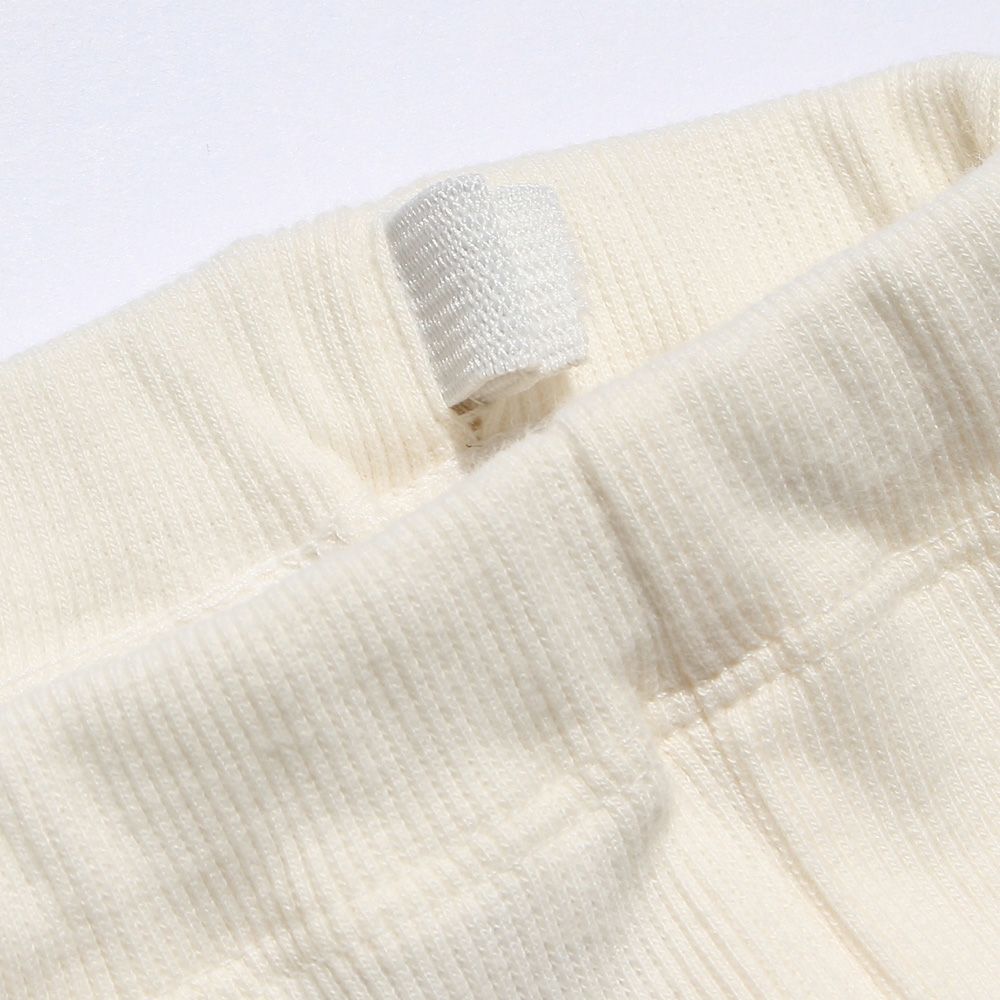 Baby Clothing Girl Baby Size Hem Frill Design three-quarter length Leggings Ivory (12) Design Point 2