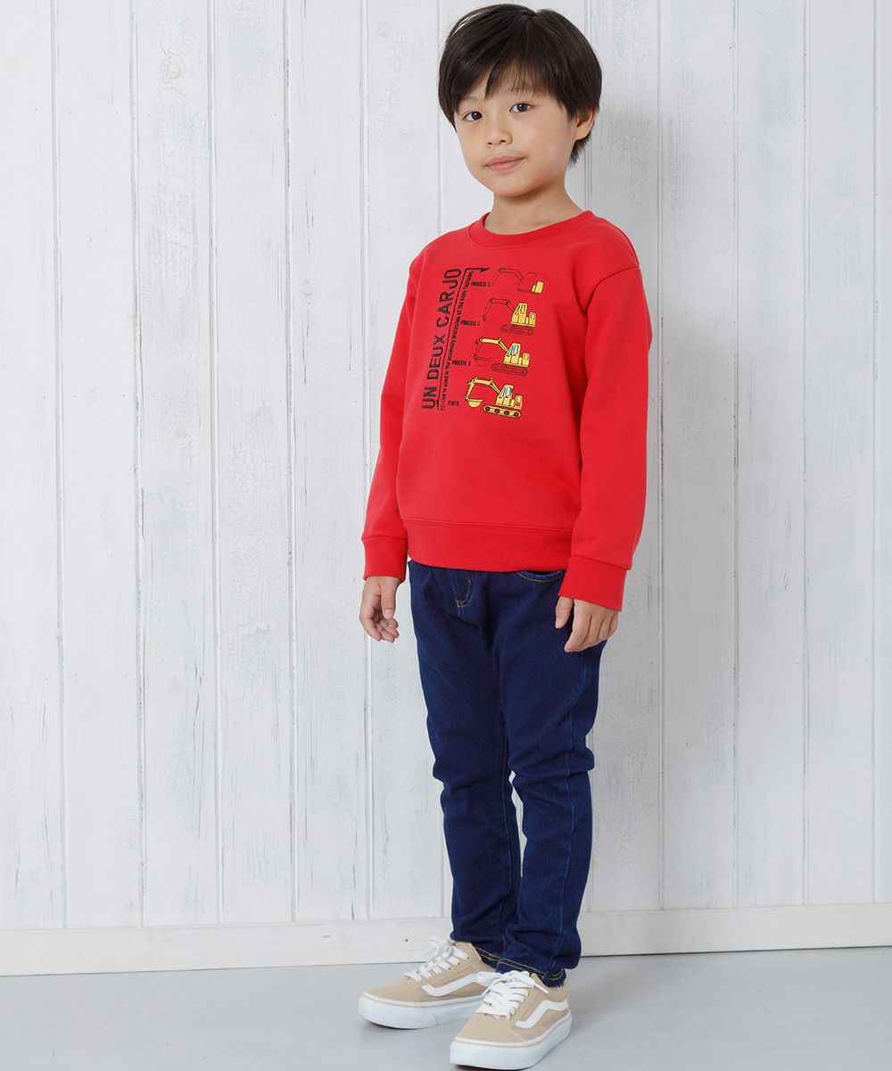 Children's clothing Boy Boys Shovel Car & Logo Embroidery Ride Red Red (03) Model Image General Body