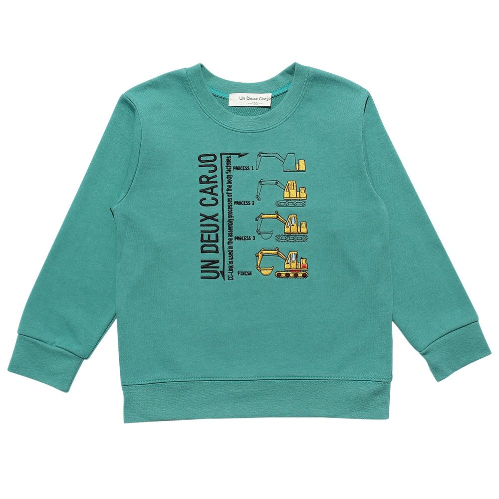 Children's clothing Boy Boys Shovel Car & Logo Embroidery Series Fleet Green (08) front