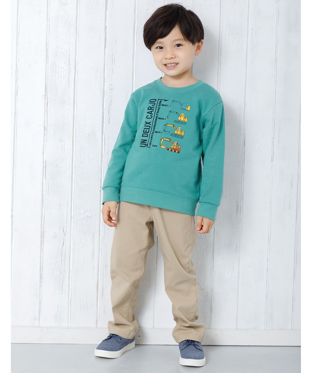 Children's clothing Boy Boys Shovel Car & Logo Embroidery Ride Series Fleet Green (08) Model Image General Body