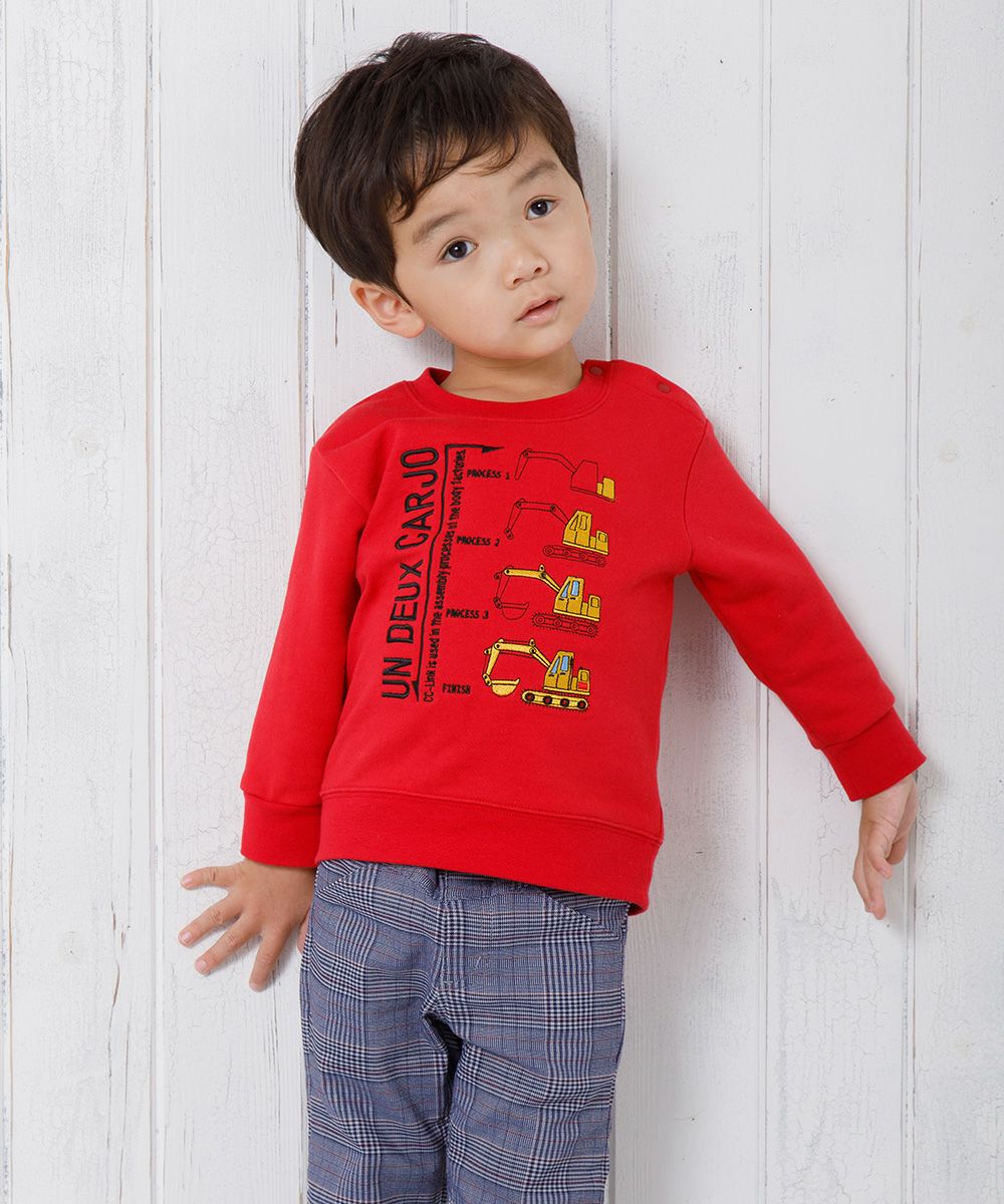 Baby Clothes Boy Baby Baby Baby Size Shovel Car & Logo Embroidery Vehicle Series Fleet Trainer Red (03) Model Image 1
