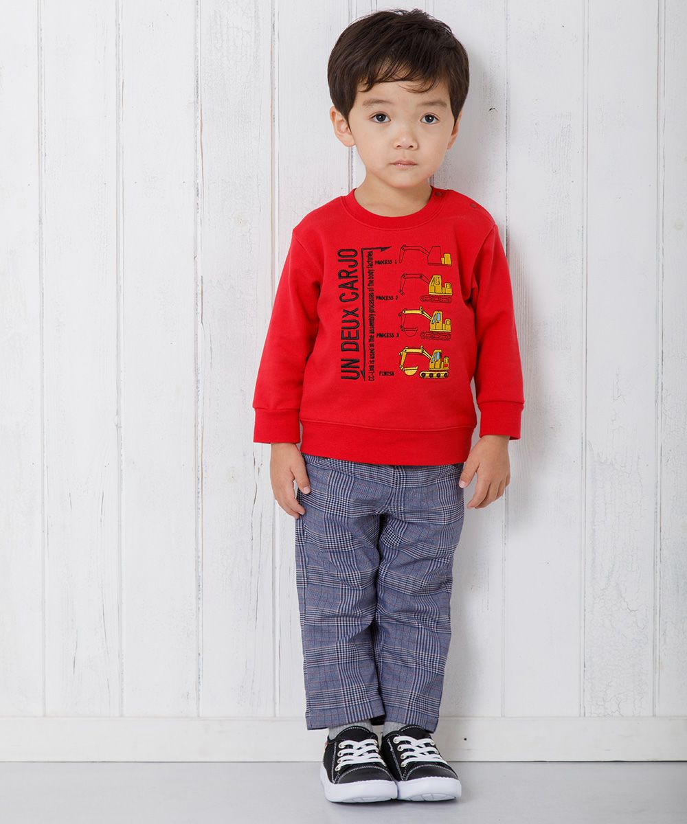 Baby Clothes Boy Baby Baby Size Shovel Car & Logo Embroidery Vehicle Series Fleet Trainer Red (03) Model Image 2