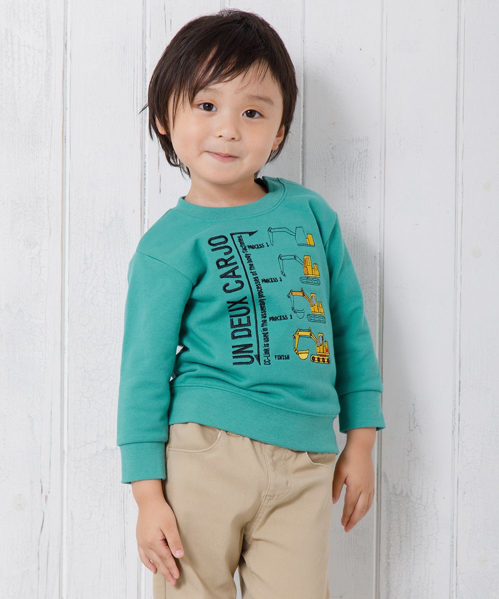 Baby Clothes Boy Baby Baby Size Shovel Car & Logo Embroidery Vehicle Series Fleet Trainer Green (08) Model Image 2
