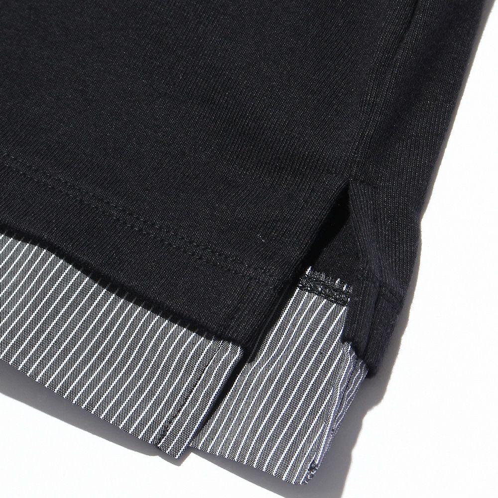 100 % cotton pocket -style dressing T -shirt Black Design point 2
