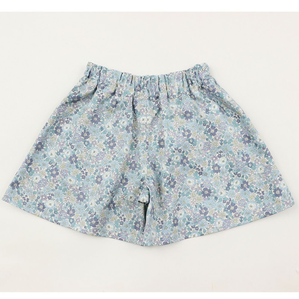 Children's clothing girl 100 % cotton product cotton pattern culottes culottes culottation culottation pants blue (61) back