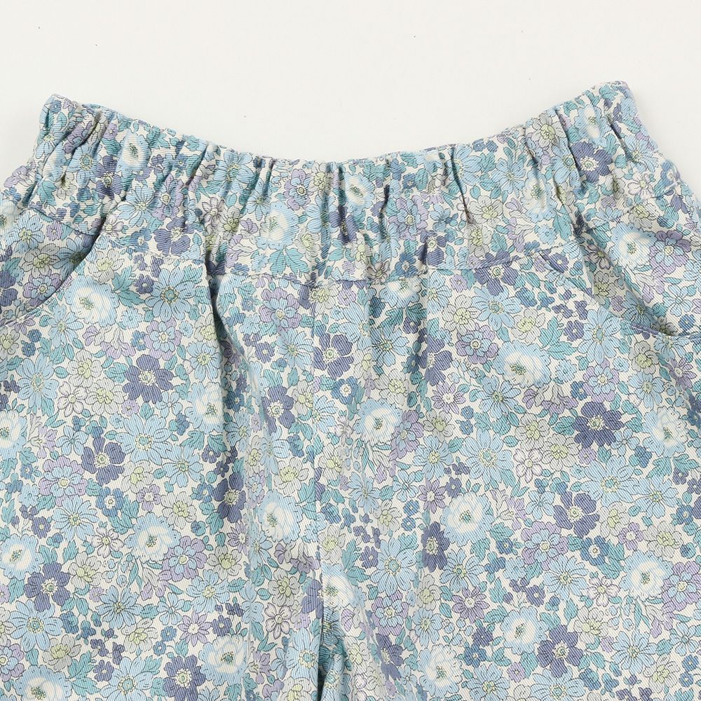 Children's clothing girls 100 % cotton product cotton pattern culottes culotta culottation pants blue (61) Design point 1