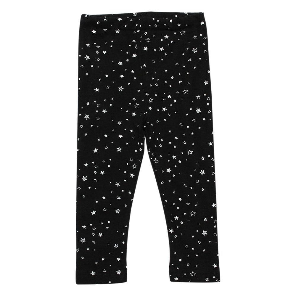 Baby Clothes Boy Baby Baby Size Star Pattern Print Full Card 10 -Ligge Leggings Black (00)