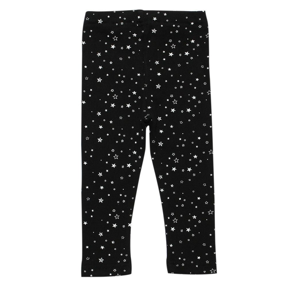 Baby Clothes Boy Baby Baby Size Star pattern Print Full -length Leggings Black (00) back