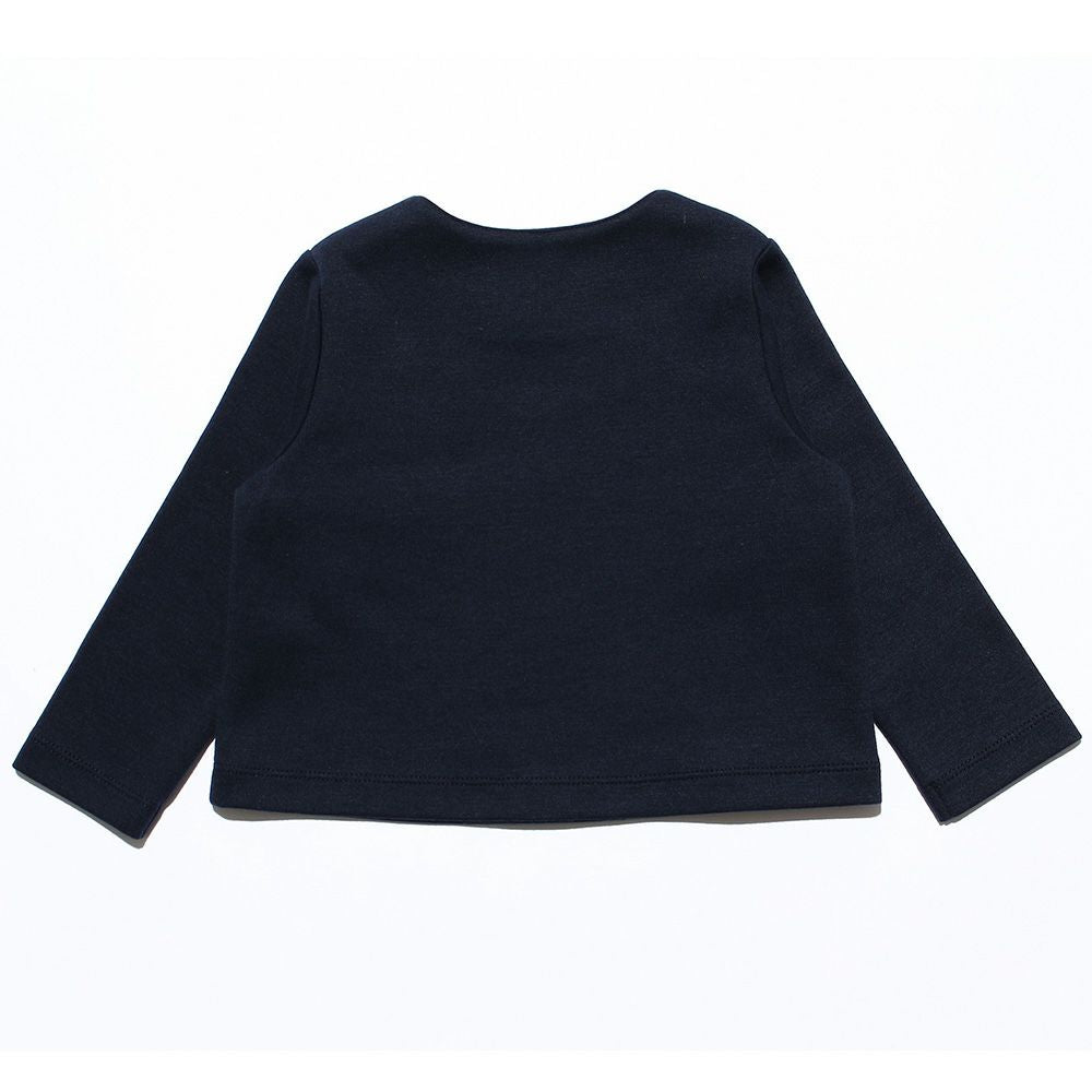 Baby Clothing Girl Baby Size Double Knit Cardigan Navy (06) Back