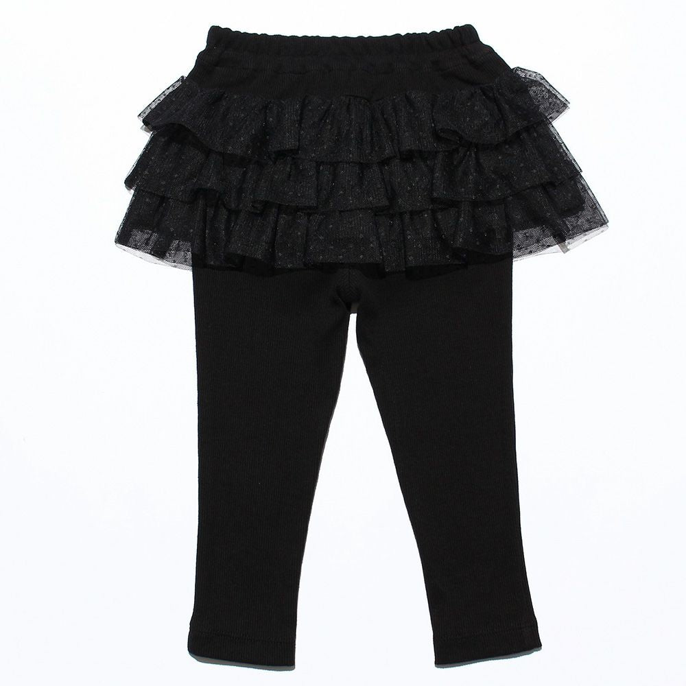Baby size 3 layeres of tulle skirt three-quarter length leggings Black back