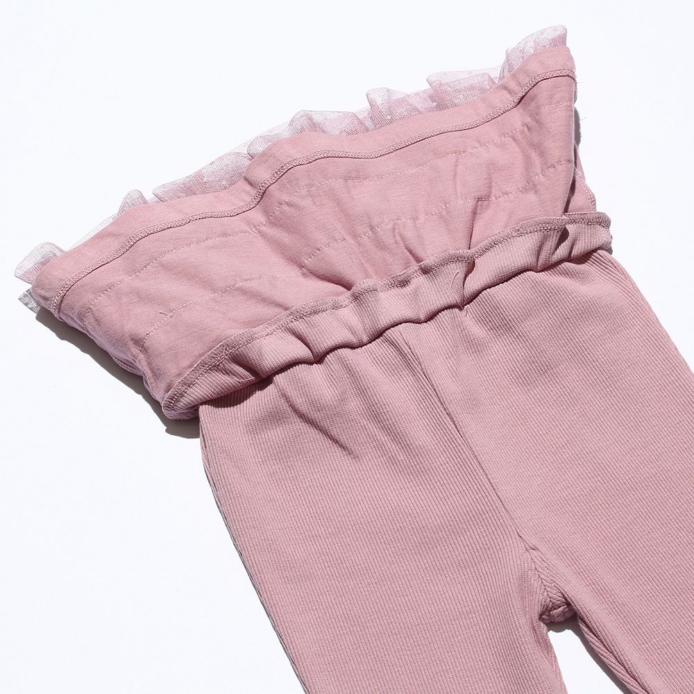 Baby size 3 layeres of tulle skirt three-quarter length leggings Pink Design point 2
