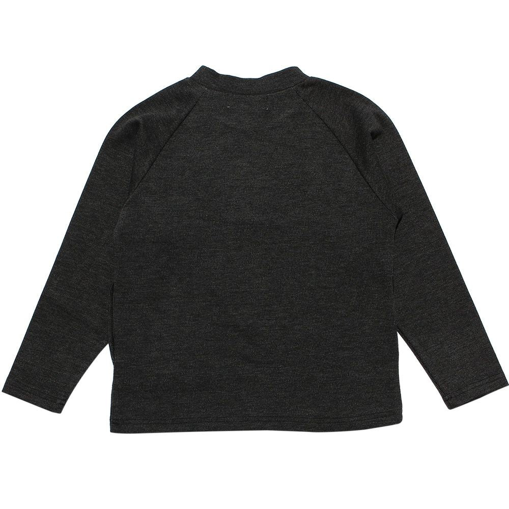 Logo embroidery raglan sleeve pocket trainer Black back