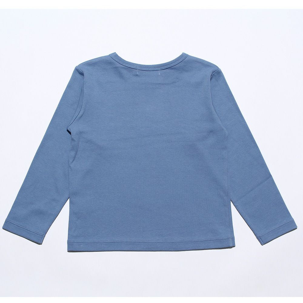 Children's clothing boy 100 % cotton working car & logo print vehicle series T -shirt blue (61) back