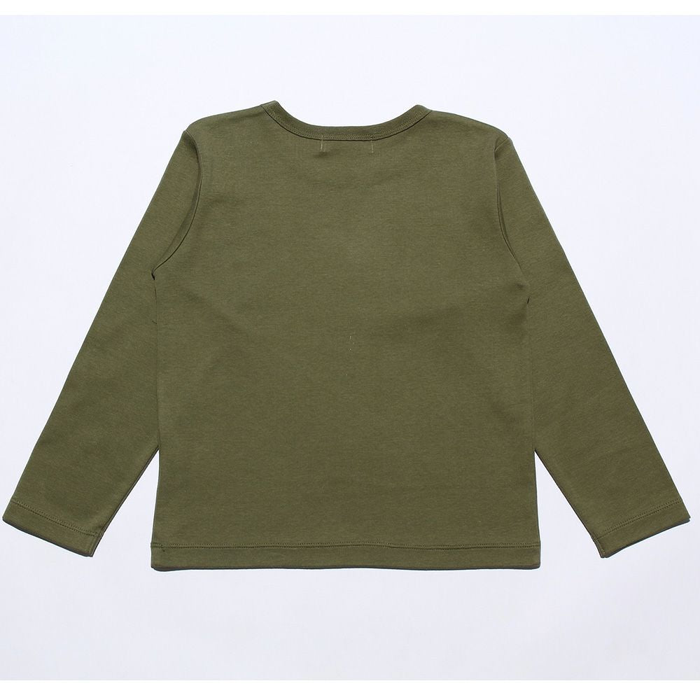 Children's clothing boy 100 % cotton working car & logo print vehicle series T -shirt khaki (82) back
