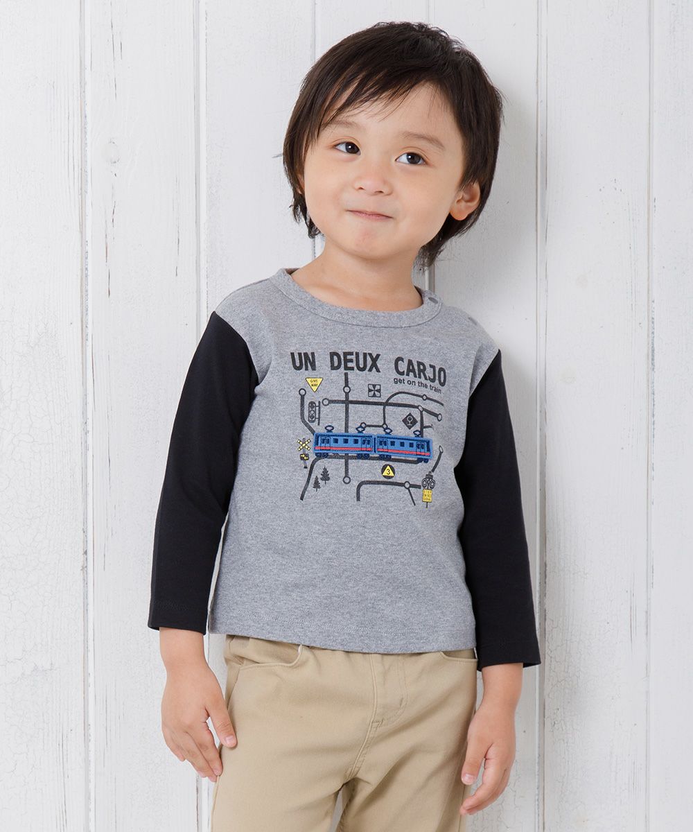 Baby Clothes Boy Boy Baby Size 100 % Cotton Train & Logo Print Ride Series Model Image Up