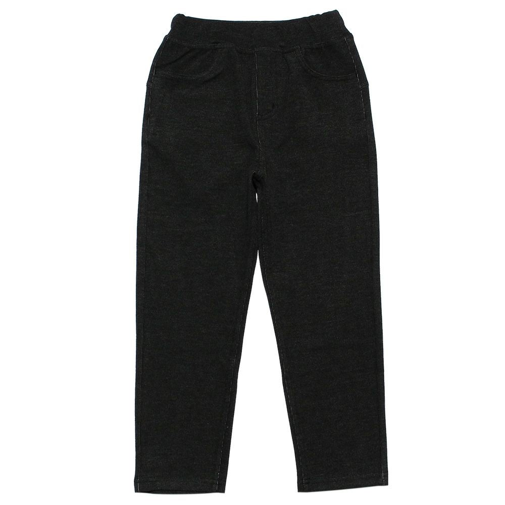 Children's clothing boys Double face Full -long long slow pants black (00) front