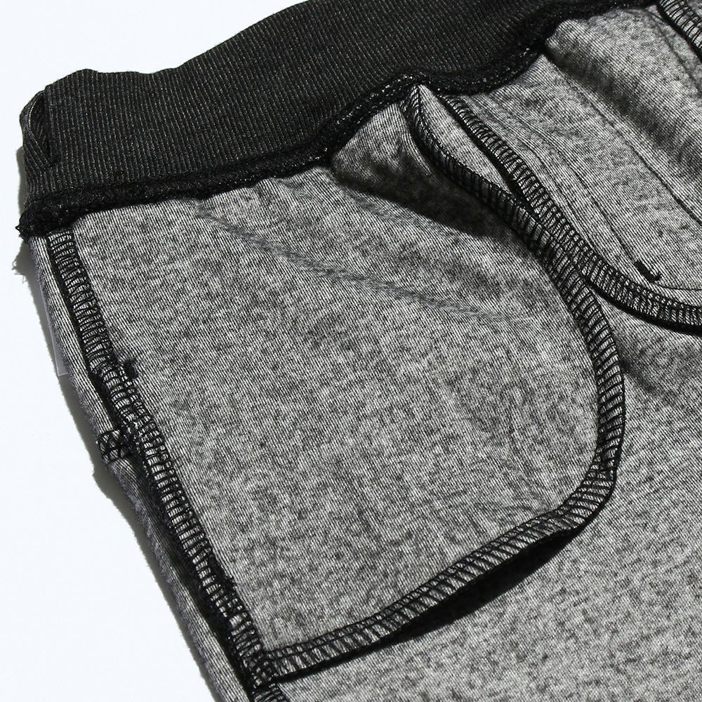 Children's clothing boys Double face full -langelong pants black (00) Design point 1
