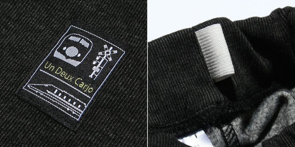 Children's clothing boys Double face full -length load pants black (00) Design point 2