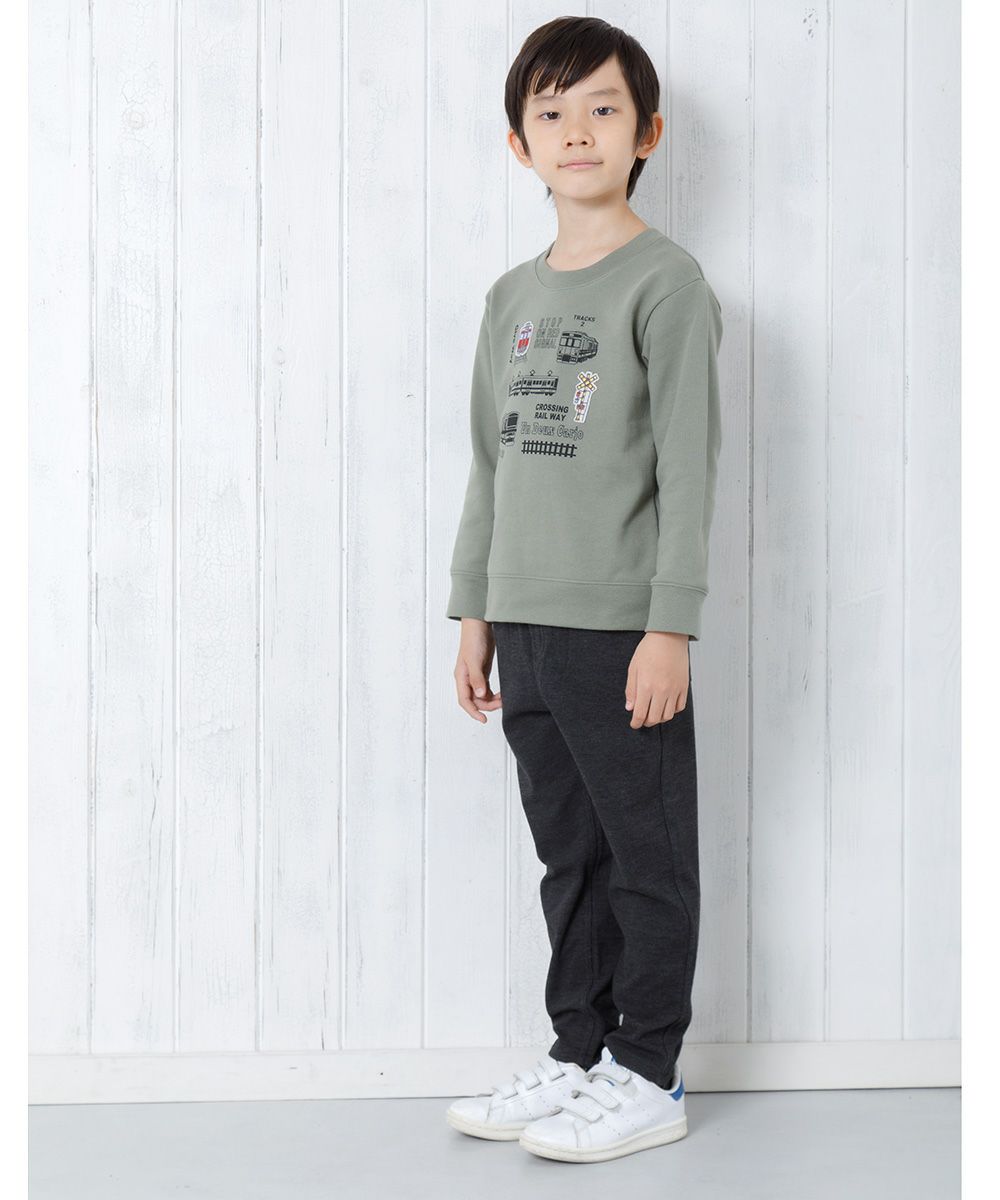 Children's clothing boys Double face full -length pants black (00) model image 2