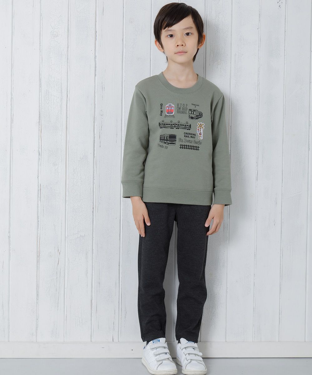 Children's clothing Boy Boys Train Series Series Series Fleet Trainer Khaki (82) Model Image General Body