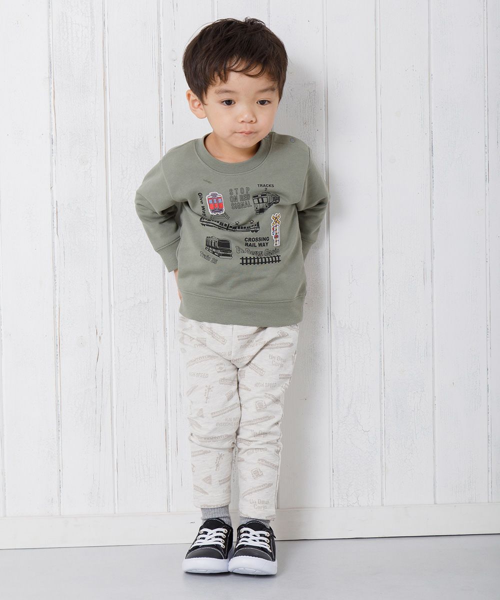 Baby Clothes Boy Baby Baby Size Train Series Series Series Fleet Trainer Khaki (82) Model Image 2