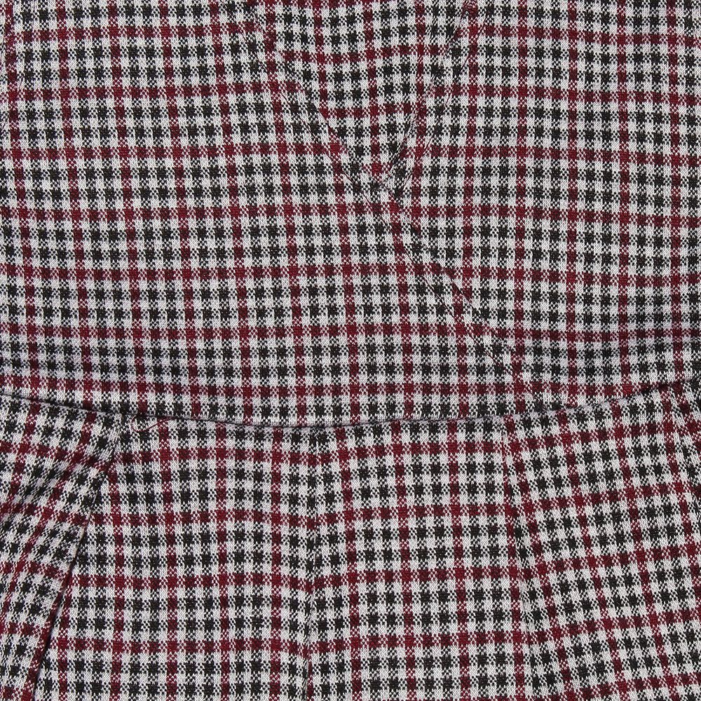 Baby size plaid Kashukuru Tack dress Red Design point 1