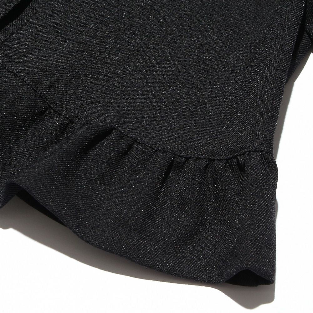 Children's clothing girls made in Japan hooked jacket black (00) Design point 2