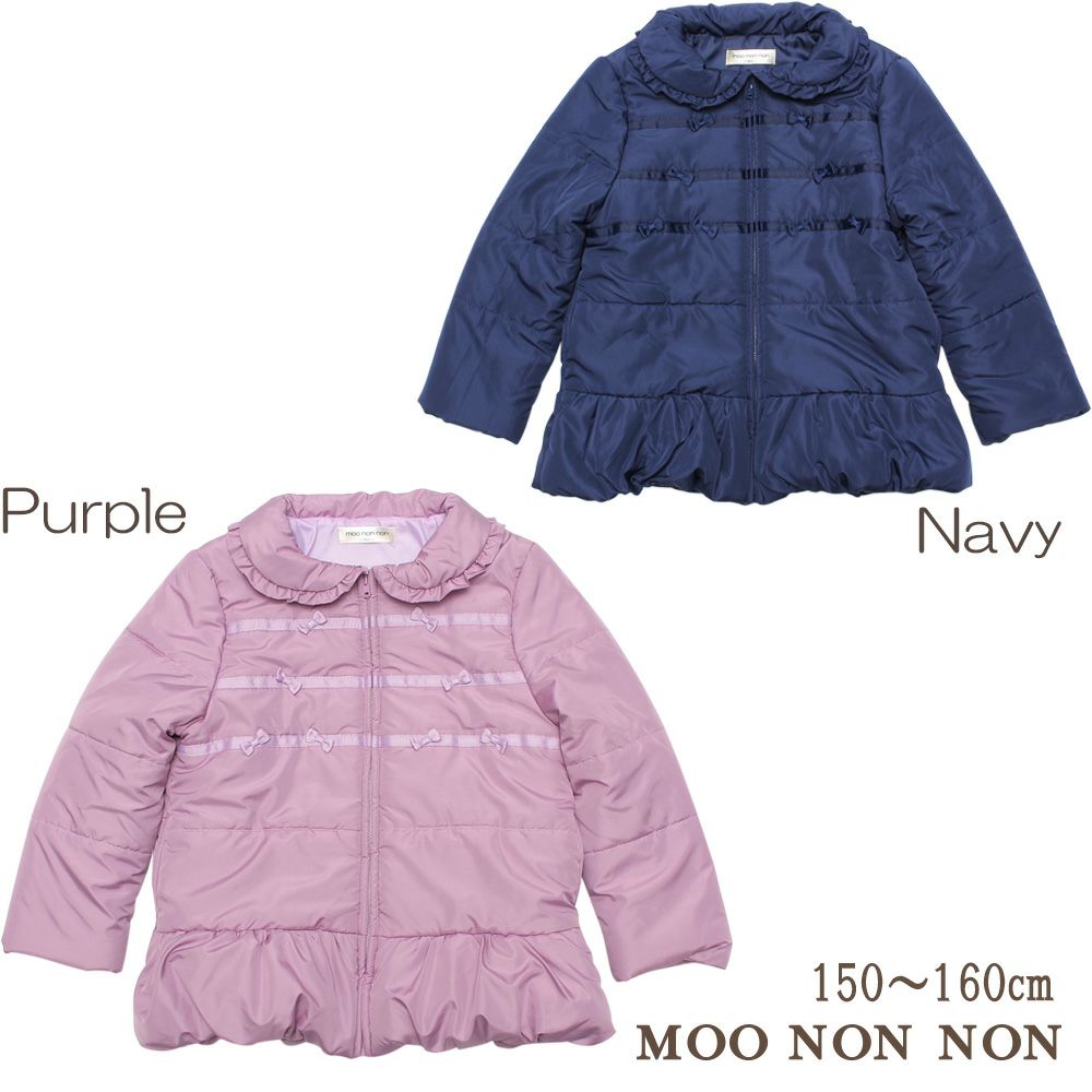 Junior Size Ruffle collar zip -up with ribbon There is a batting coat  MainImage