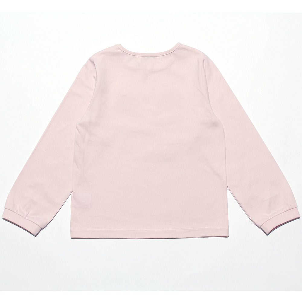 100 % cotton ballet motif T -shirt Pink back