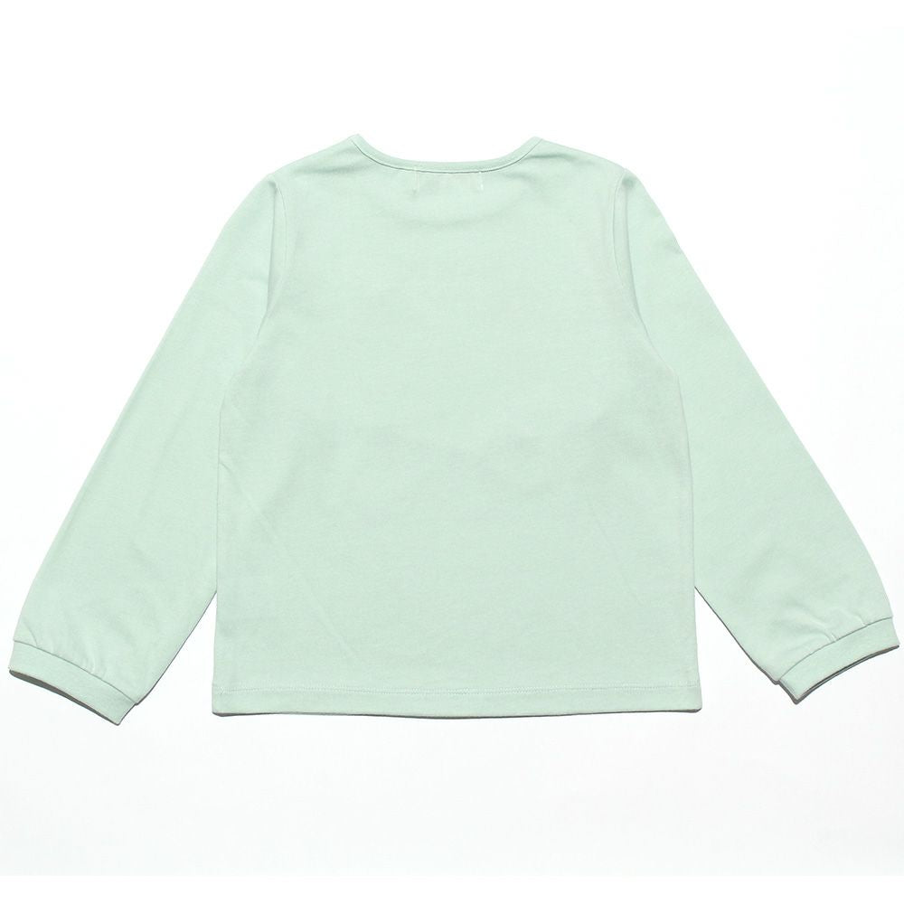 100 % cotton ballet motif T -shirt Green back