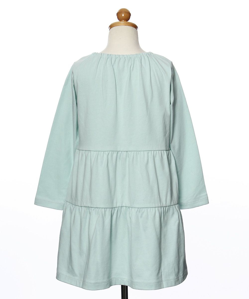 100 % cotton with collar dress Green torso