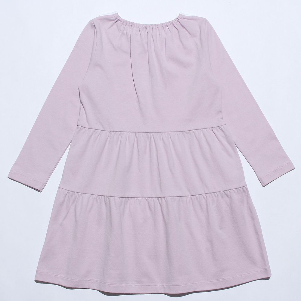 100 % cotton with collar dress Purple back