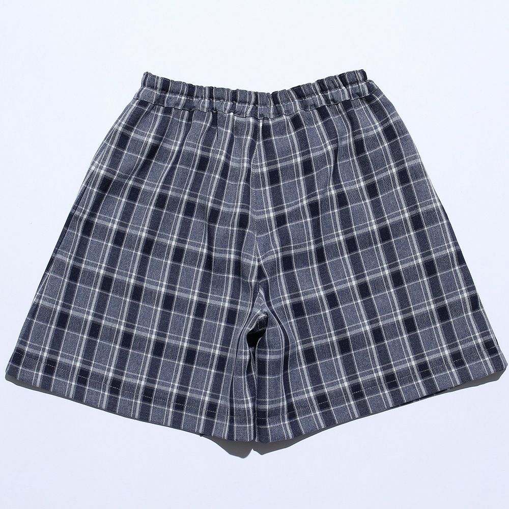 Check pattern skirt style culottes Navy back