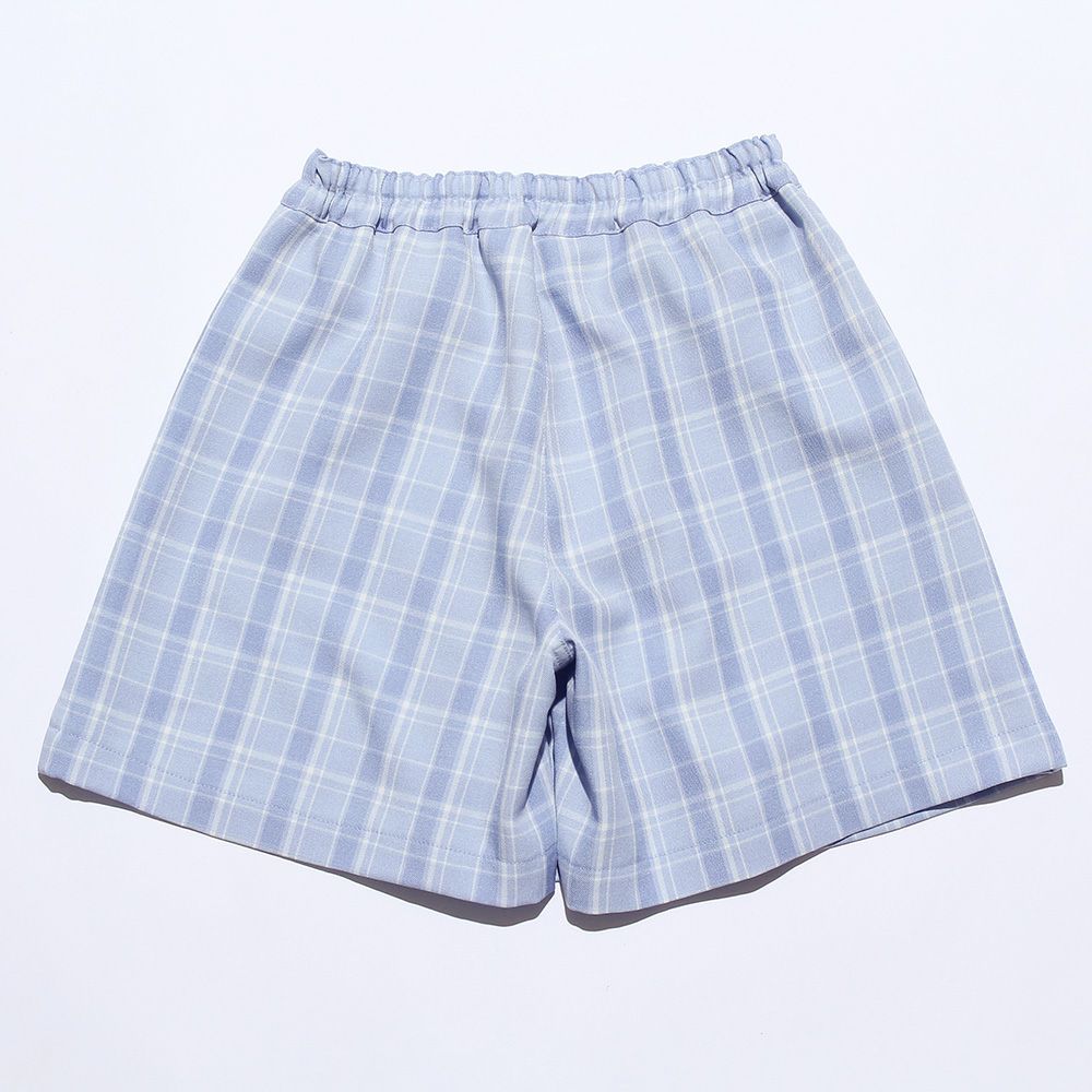 Check pattern skirt style culottes Blue back