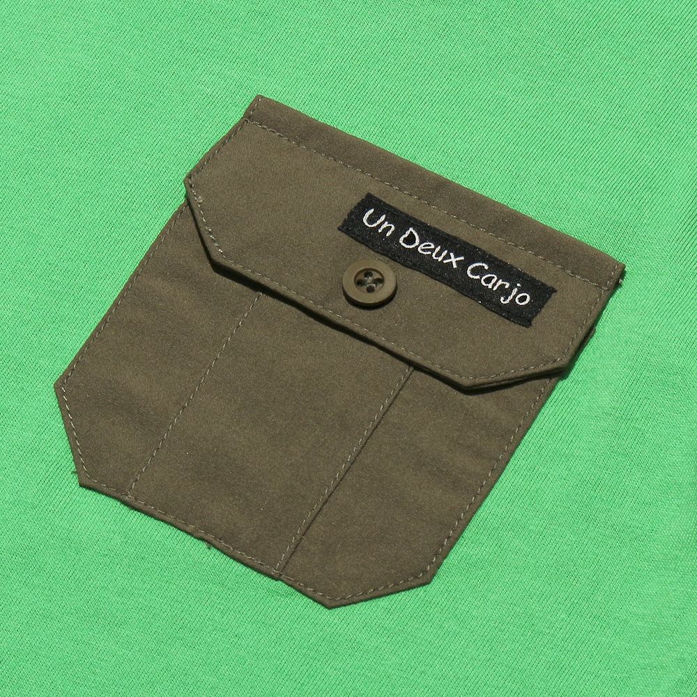 Children's clothing Boy Boys Check Pattern Wearing style T -shirt Green (08) Design point 1
