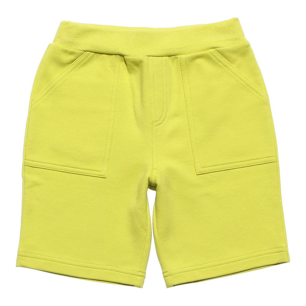 Mini fleece shorts Yellow front