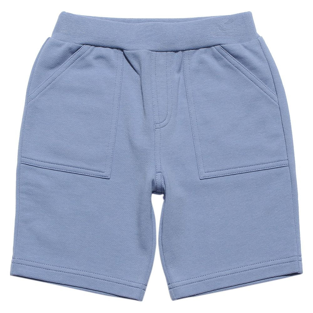 Mini fleece shorts Blue front