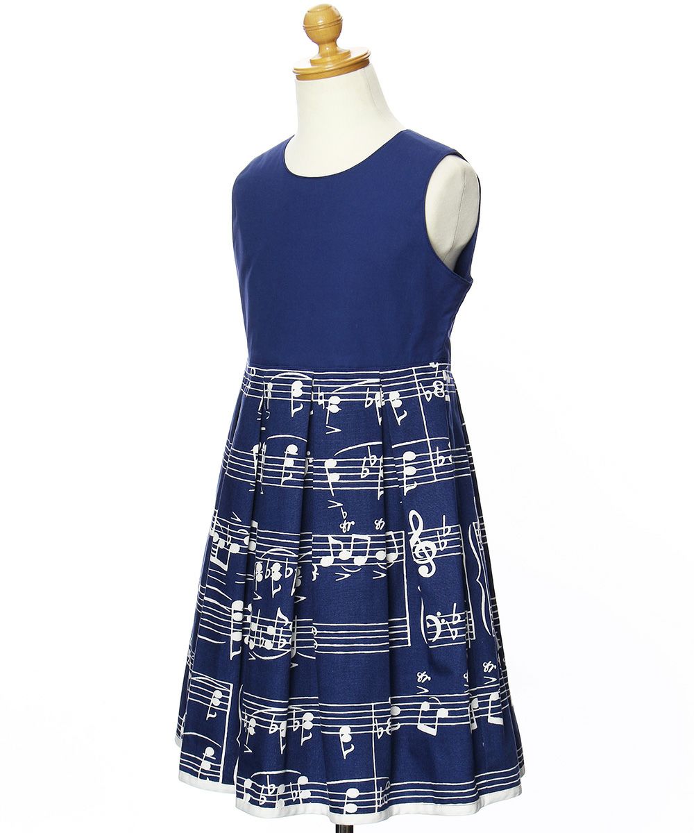 Japanese note dress dress Blue torso